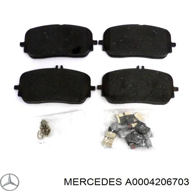 Передние тормозные колодки A0004206703 Mercedes