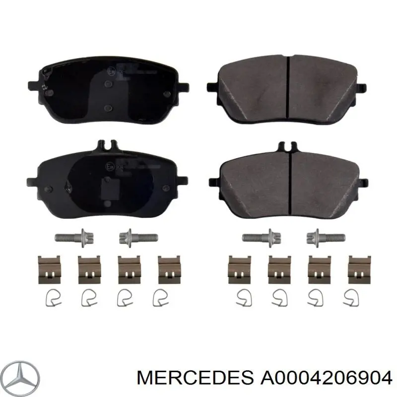 A0004206904 Mercedes колодки тормозные передние дисковые