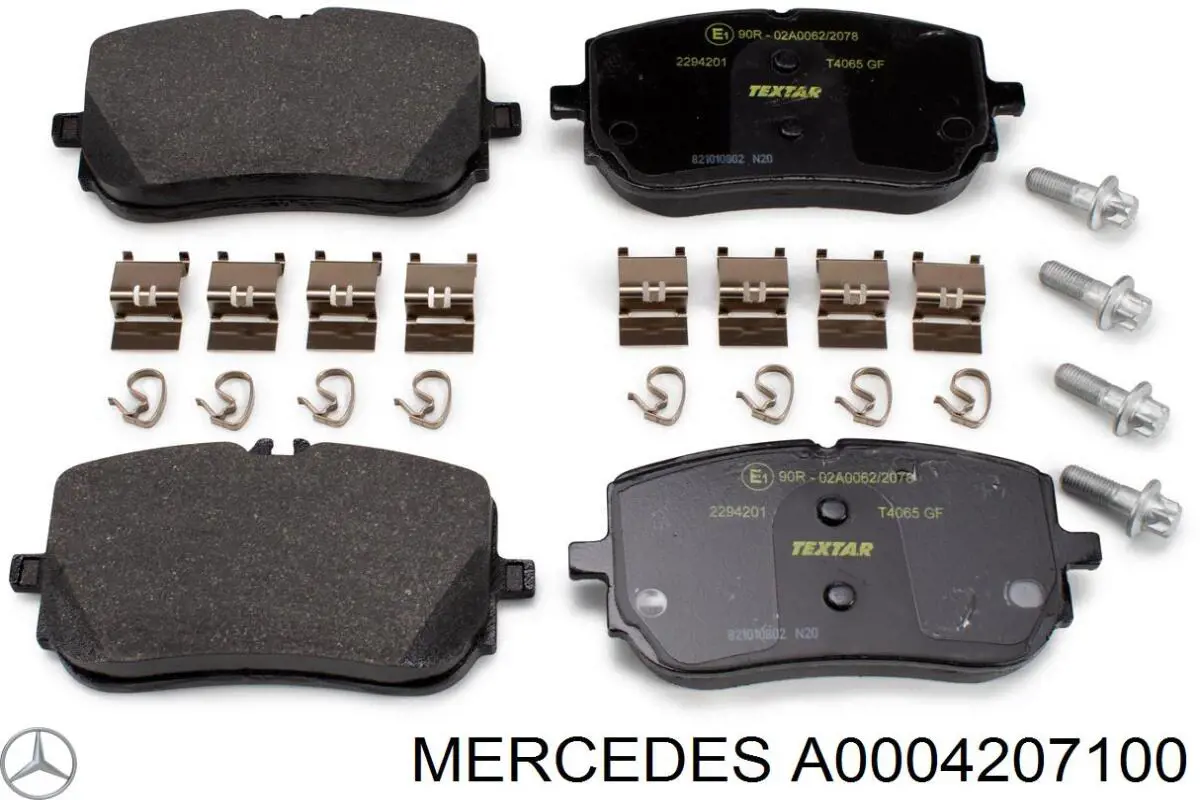 Передние тормозные колодки A0004207100 Mercedes