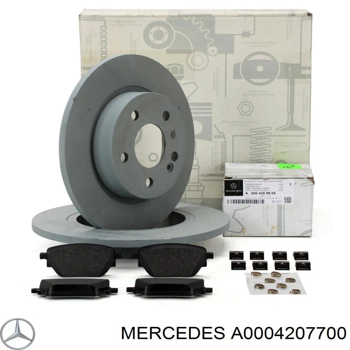 Задние тормозные колодки A0004207700 Mercedes