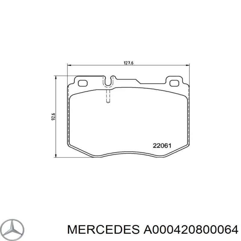 Колодки Mercedes A000420800064 цена, от 196.69 USD