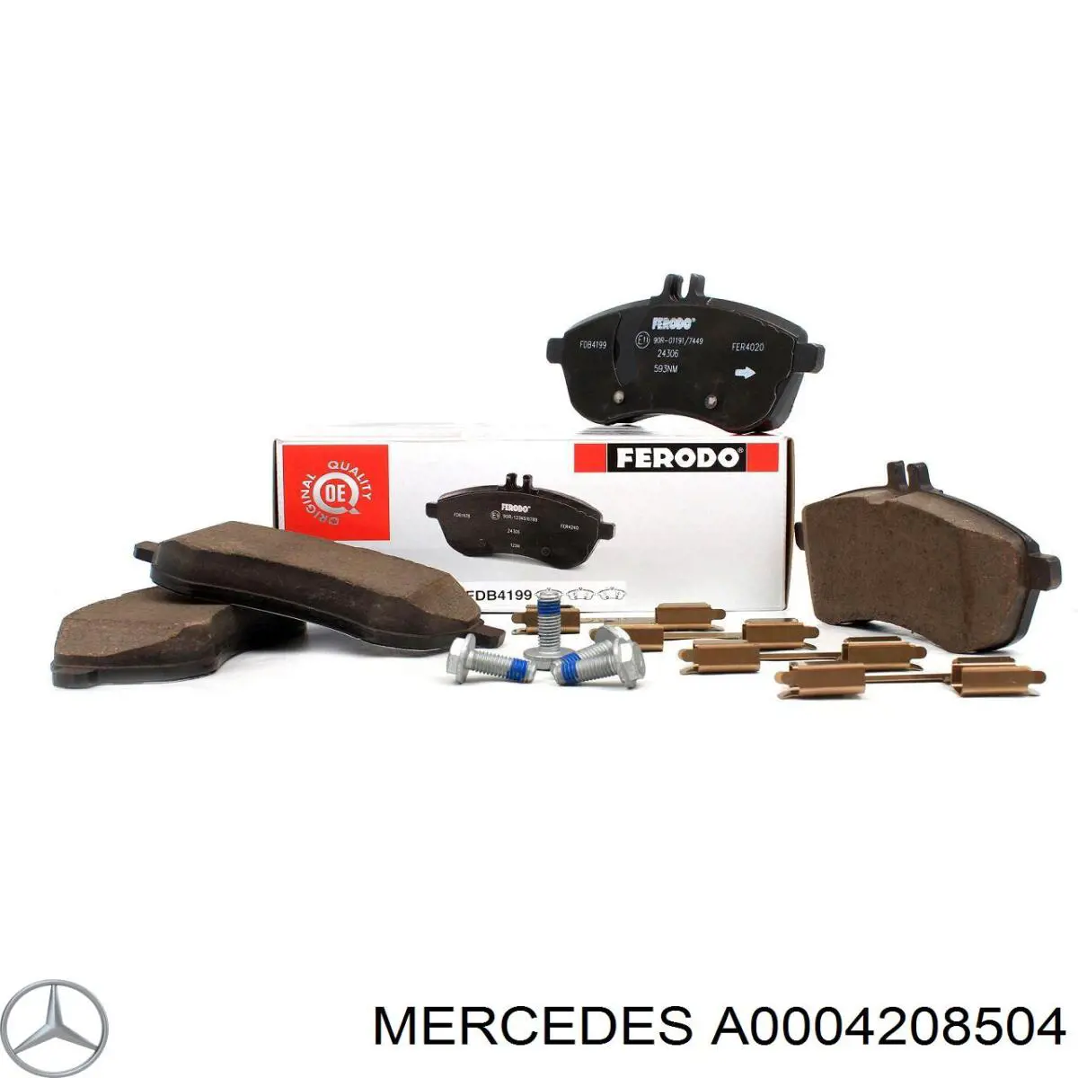 Колодки Mercedes A0004208504 цена, от 34.32 USD