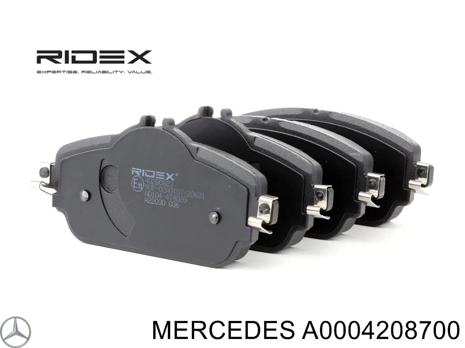 Купить A0004208700 Mercedes Колодки тормозные