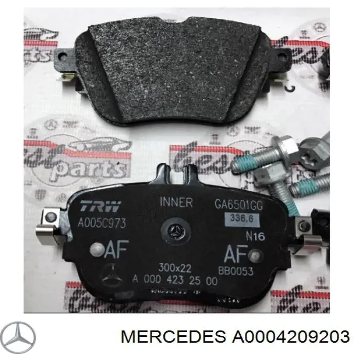 A0004209203 Mercedes sapatas do freio traseiras de disco