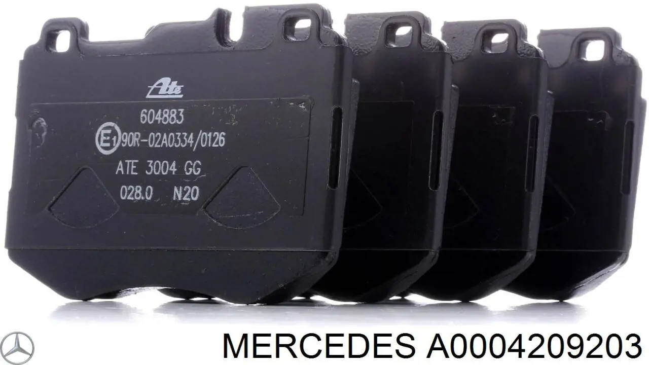 Колодки дисковые  Mercedes A0004209203 цена, от 162.20 USD