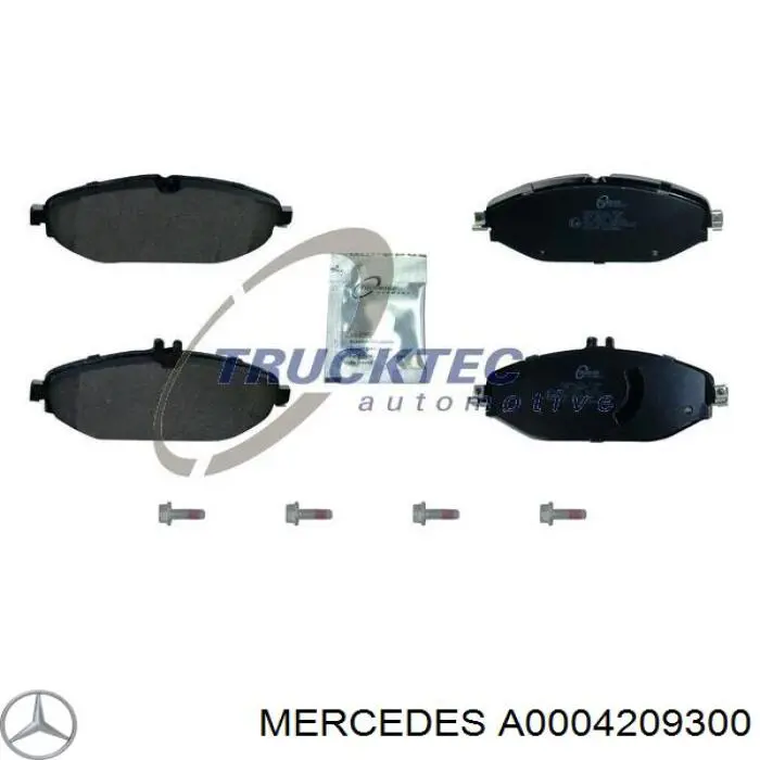 A0004209300 Mercedes sapatas do freio dianteiras de disco