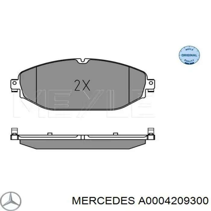 Колодки Mercedes A0004209300 цена, от 63.15 USD