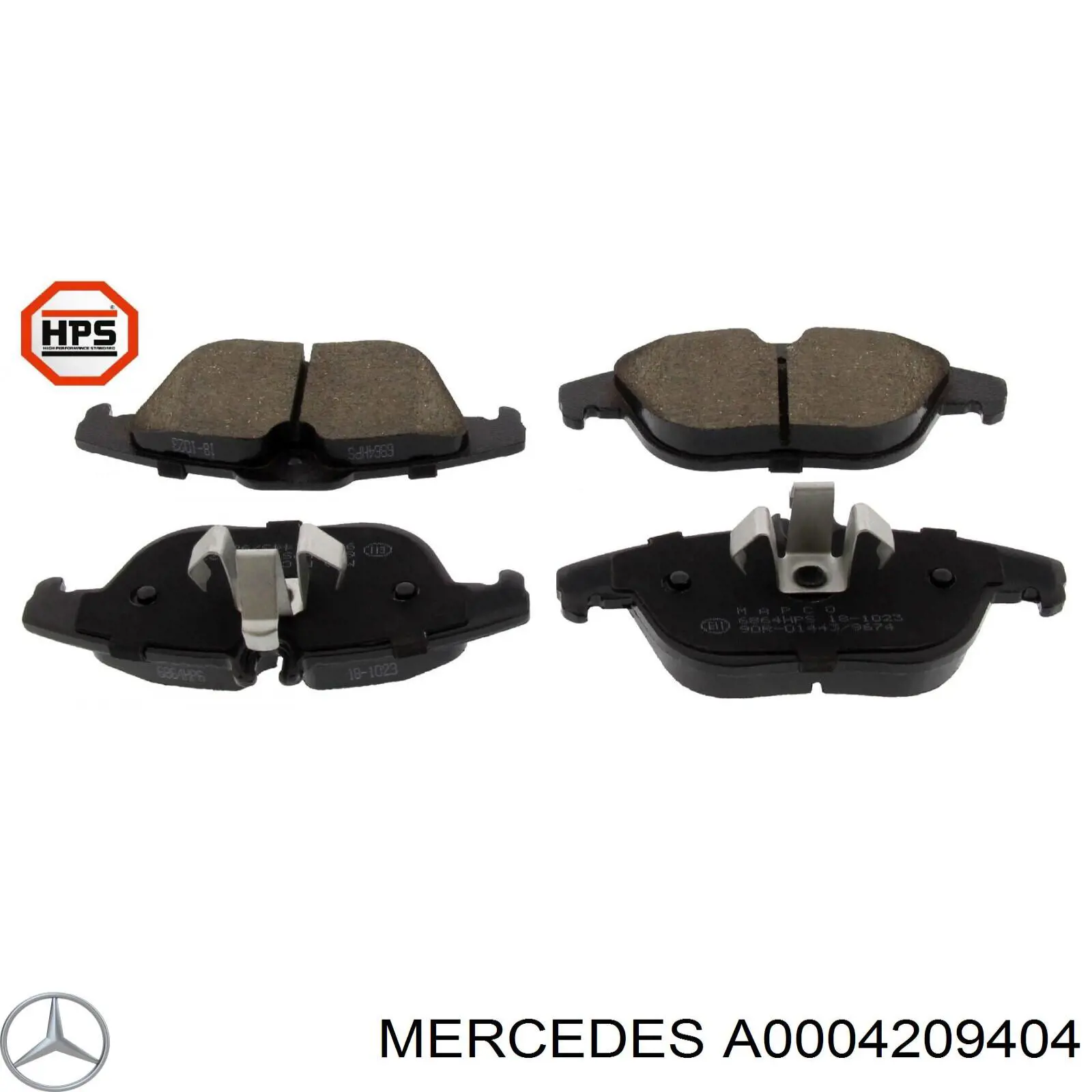 Задние тормозные колодки A0004209404 Mercedes