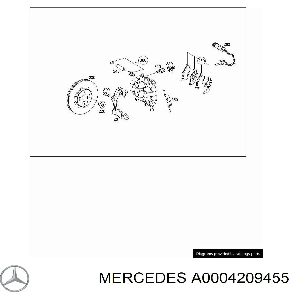 A0004209455 Mercedes штуцер прокачки суппорта тормозного переднего