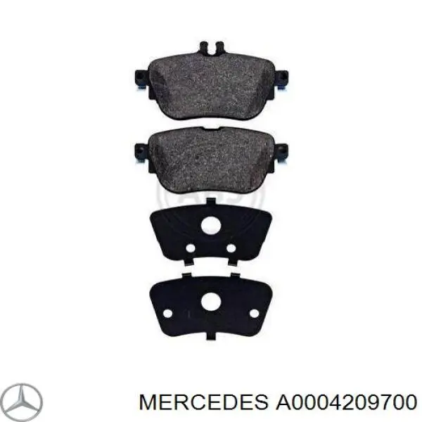 Задние тормозные колодки A0004209700 Mercedes