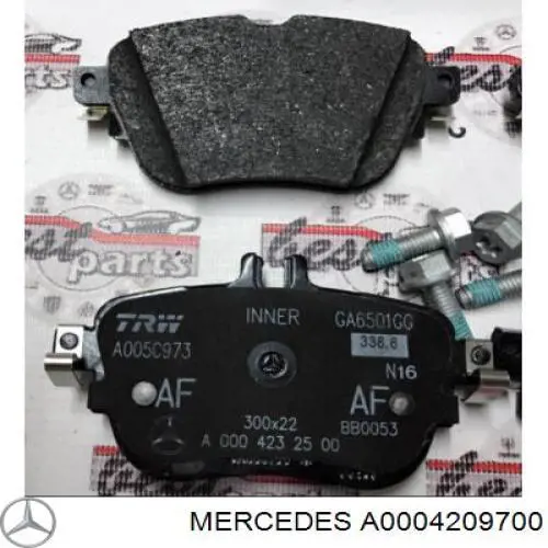 Колодки дисковые  Mercedes A0004209700 цена, от 67.97 USD