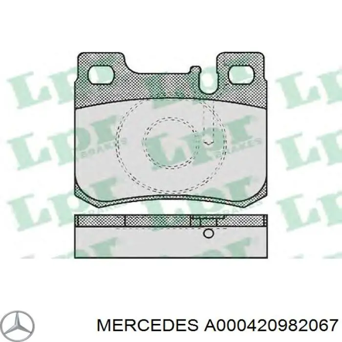 A000420982067 Mercedes Колодки тормозные дисковые комплект