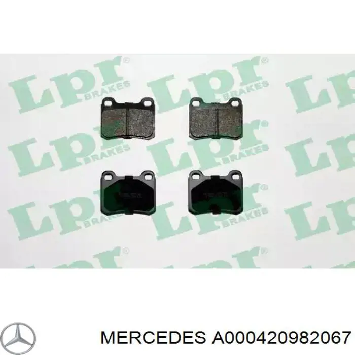 A000420982067 Mercedes колодки тормозные задние дисковые