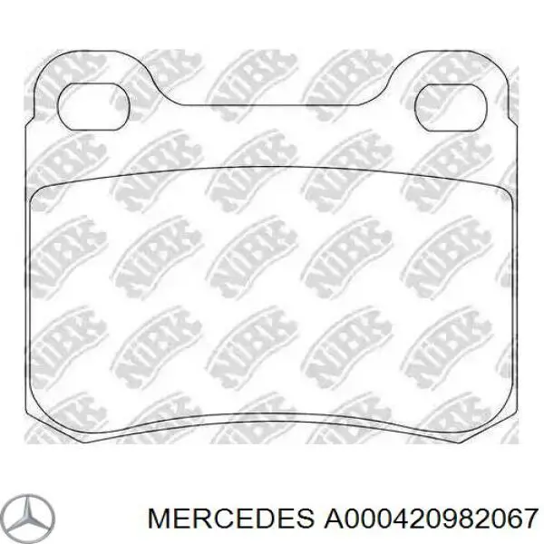 Задние тормозные колодки A000420982067 Mercedes