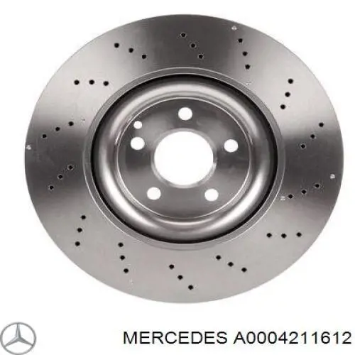 Передние тормозные диски A0004211612 Mercedes