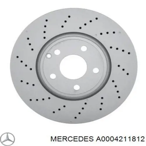 Передние тормозные диски A0004211812 Mercedes