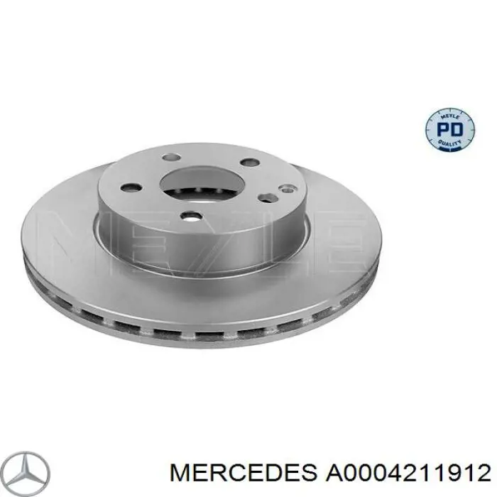 A0004211912 Mercedes диск тормозной передний