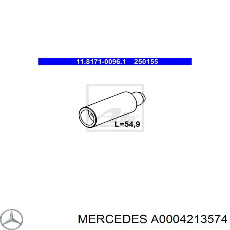 Направляющая суппорта переднего MERCEDES A0004213574