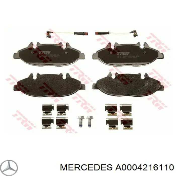 A0004216110 Mercedes передние тормозные колодки