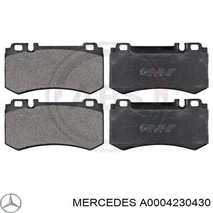 A0004230430 Mercedes колодки тормозные задние дисковые