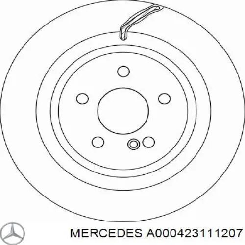 A000423111207 Mercedes диск тормозной задний