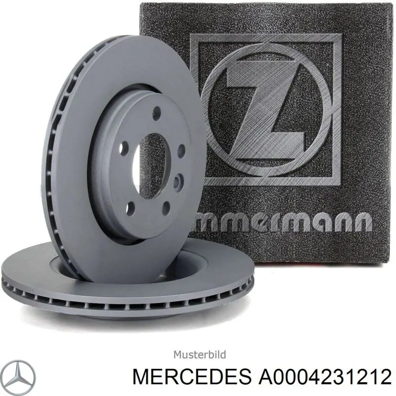 Купить A0004231212 Mercedes Диск тормозной задний