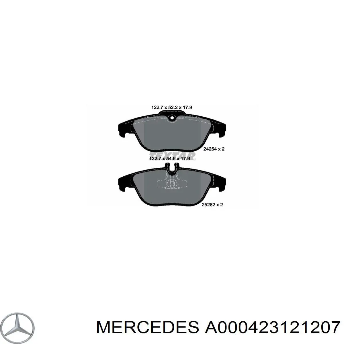 Задний дисковый тормоз Mercedes A000423121207