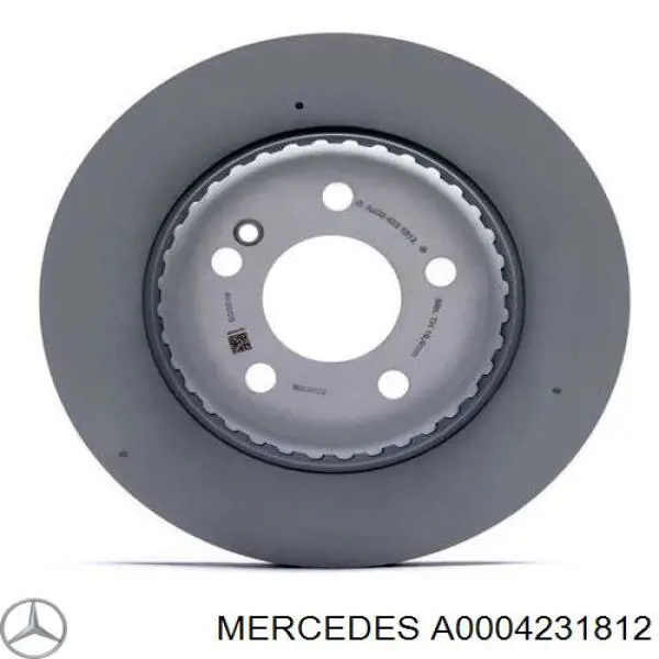 A0004231812 Mercedes диск тормозной задний