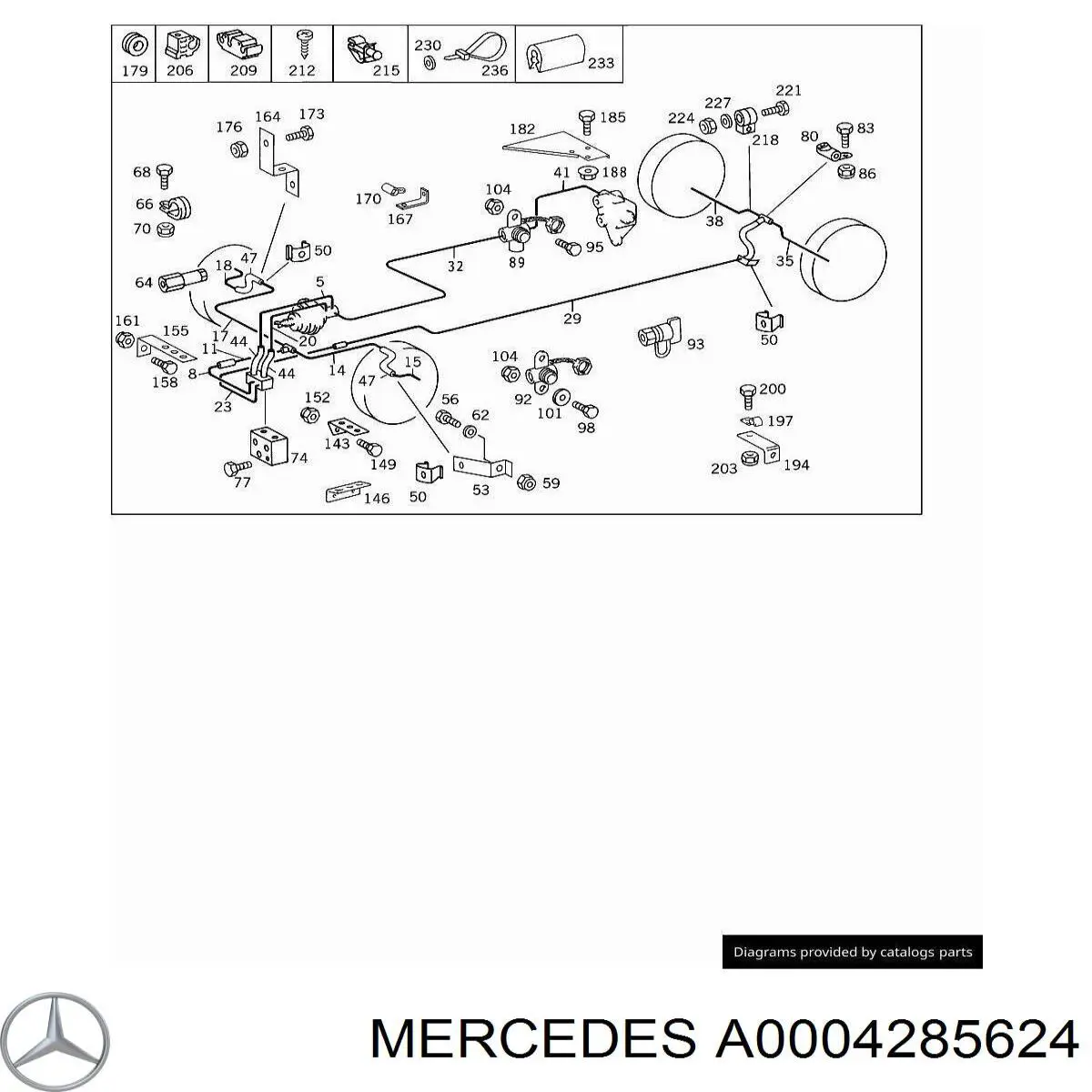 0004285824 Mercedes Распределитель гидропривода тормозной системы