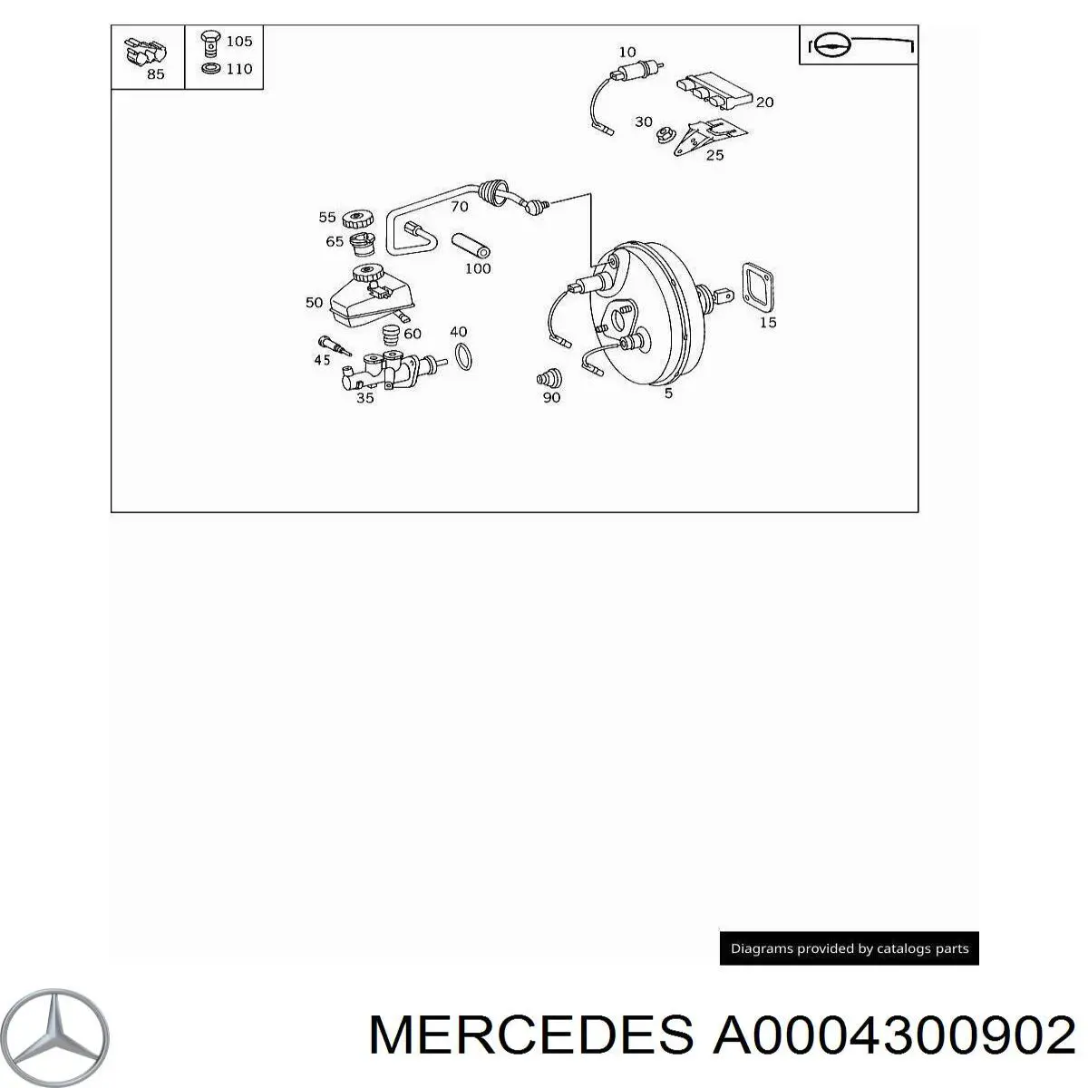 A0004300902 Mercedes Бачок главного тормозного цилиндра