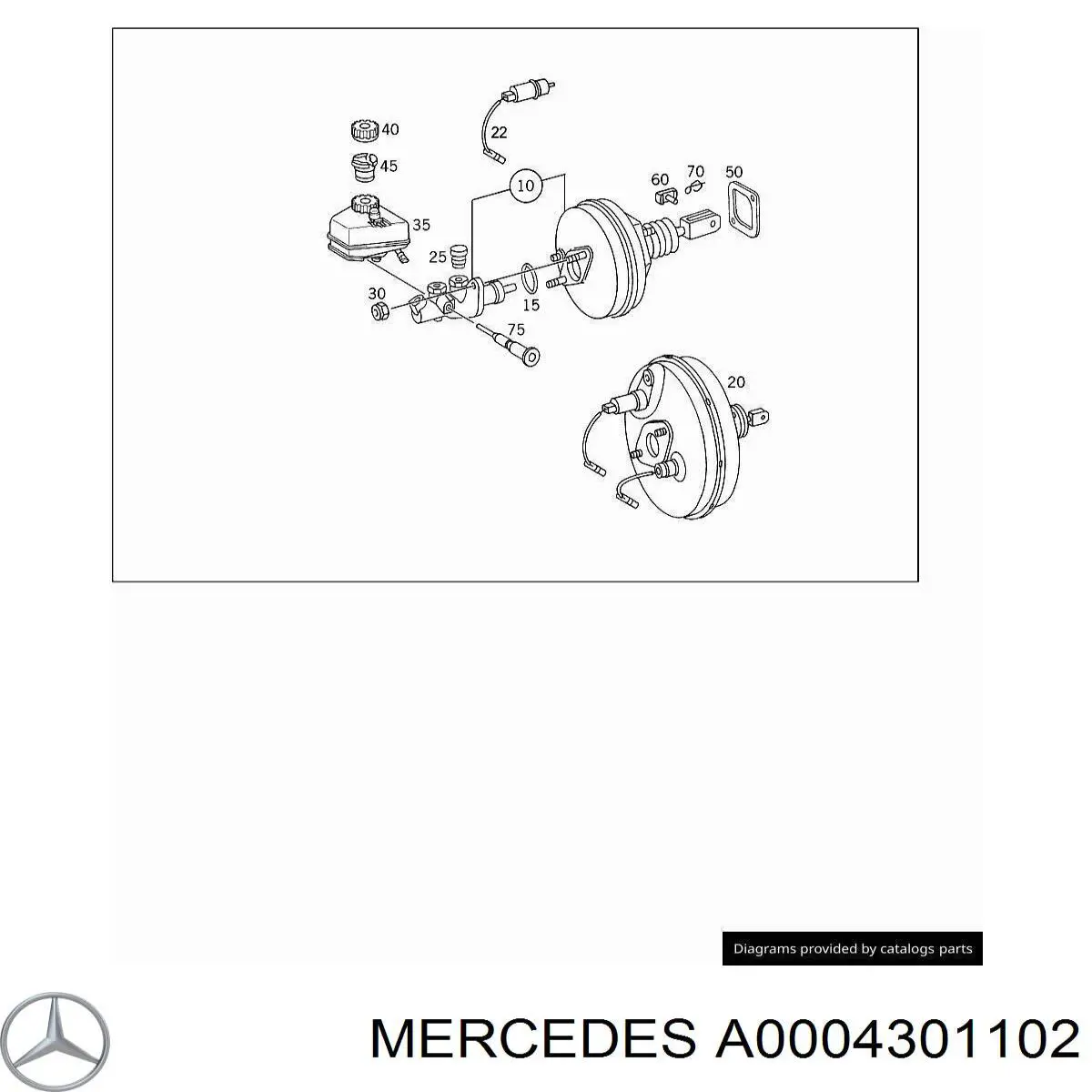 Бачок тормозной A0004301102 Mercedes