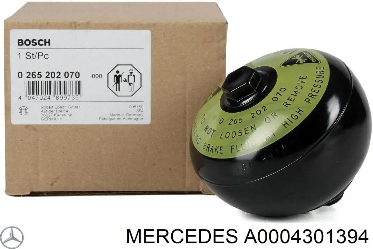 A0004301394 Mercedes гидроаккумулятор тормозной системы