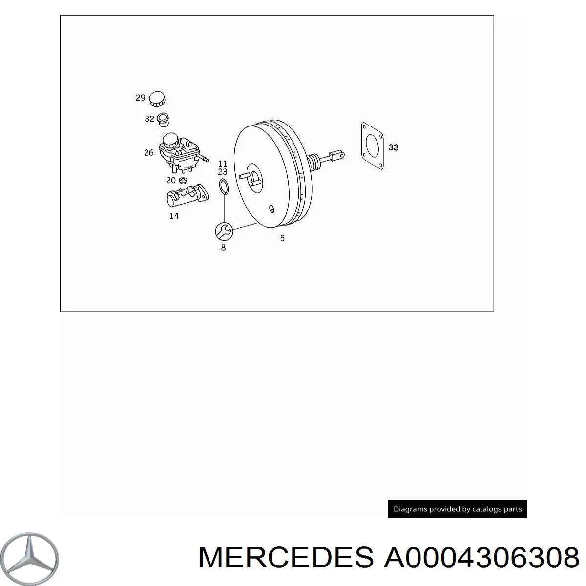  Mercedes A0004306308 цена, от 15.20 USD