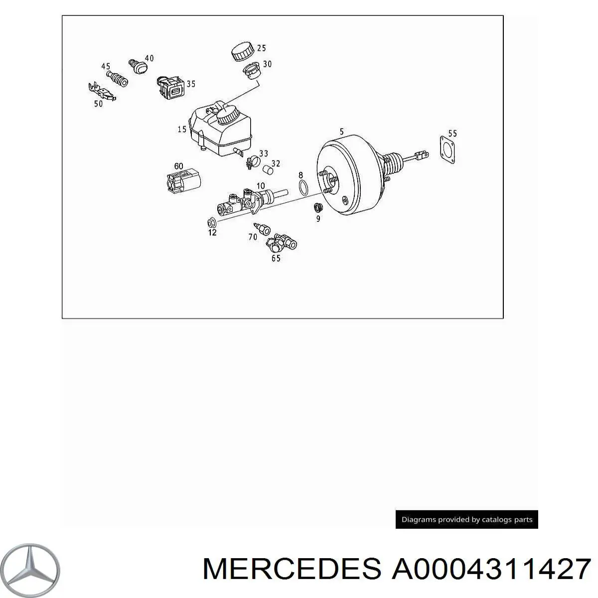 Усилитель тормозов 0004311427 Mercedes