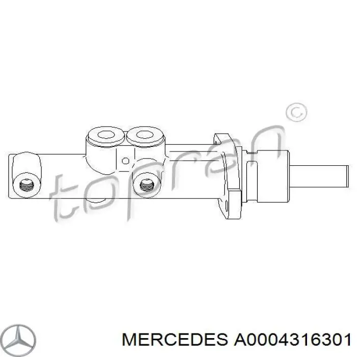 A0004316301 Mercedes цилиндр тормозной главный