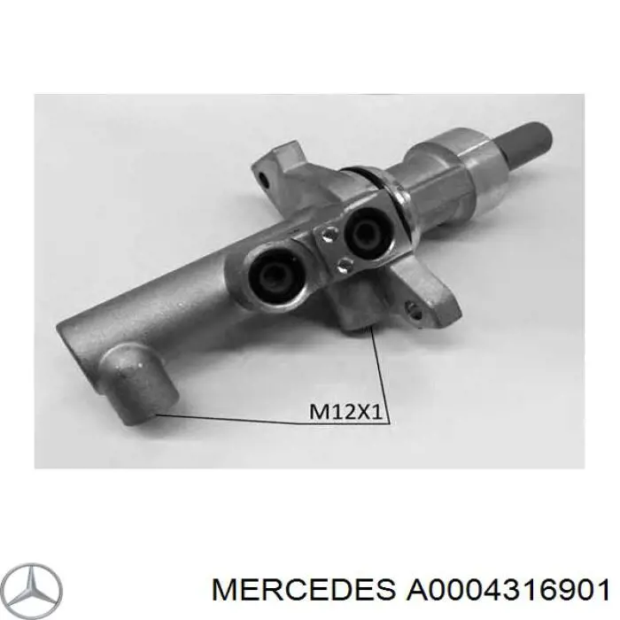 A0004316901 Mercedes cilindro mestre do freio