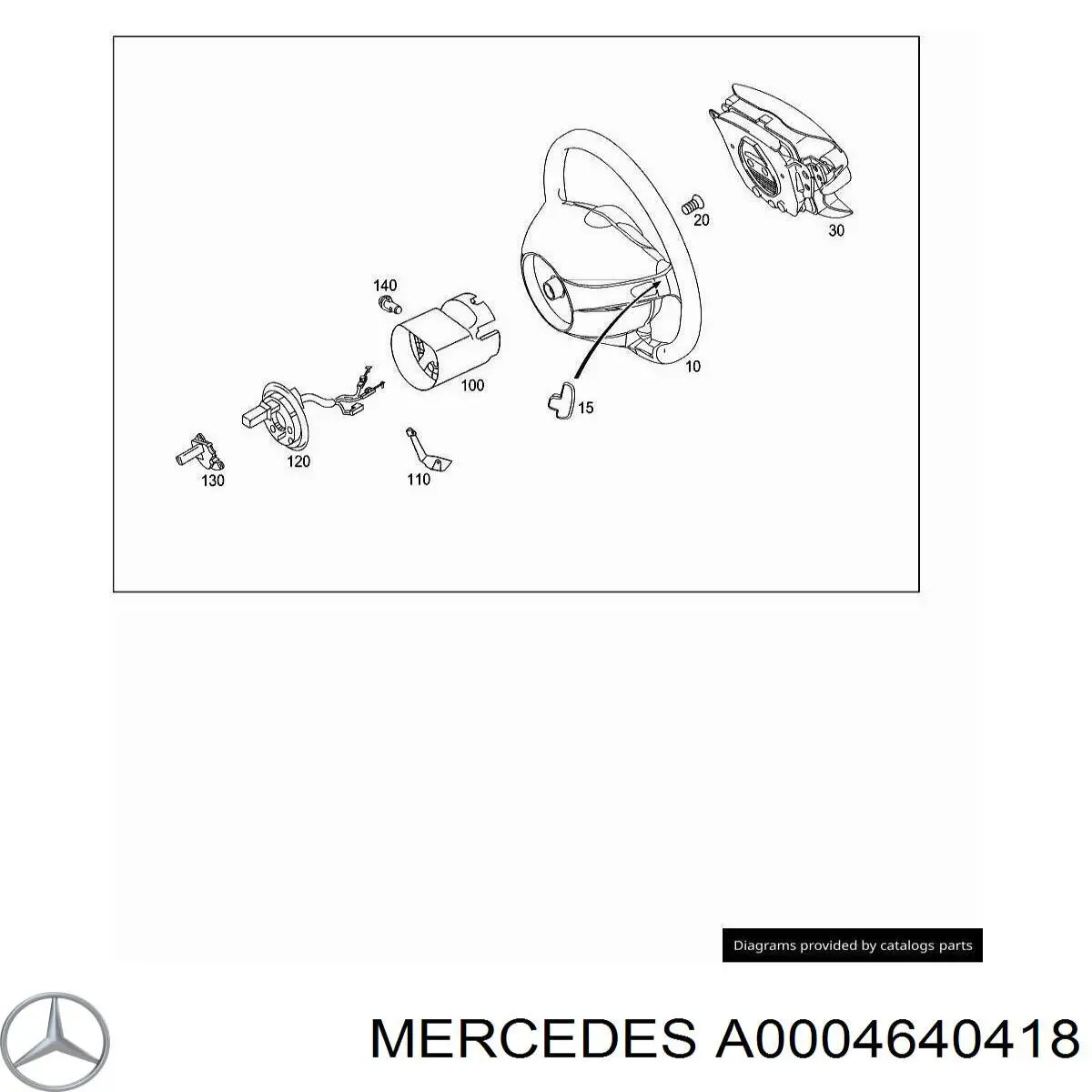 Купить A0004640418 Mercedes Шлейф Airbag