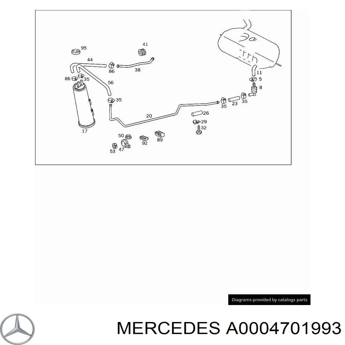 Купить A0004701993 Mercedes Клапан адсорбера паров топлива