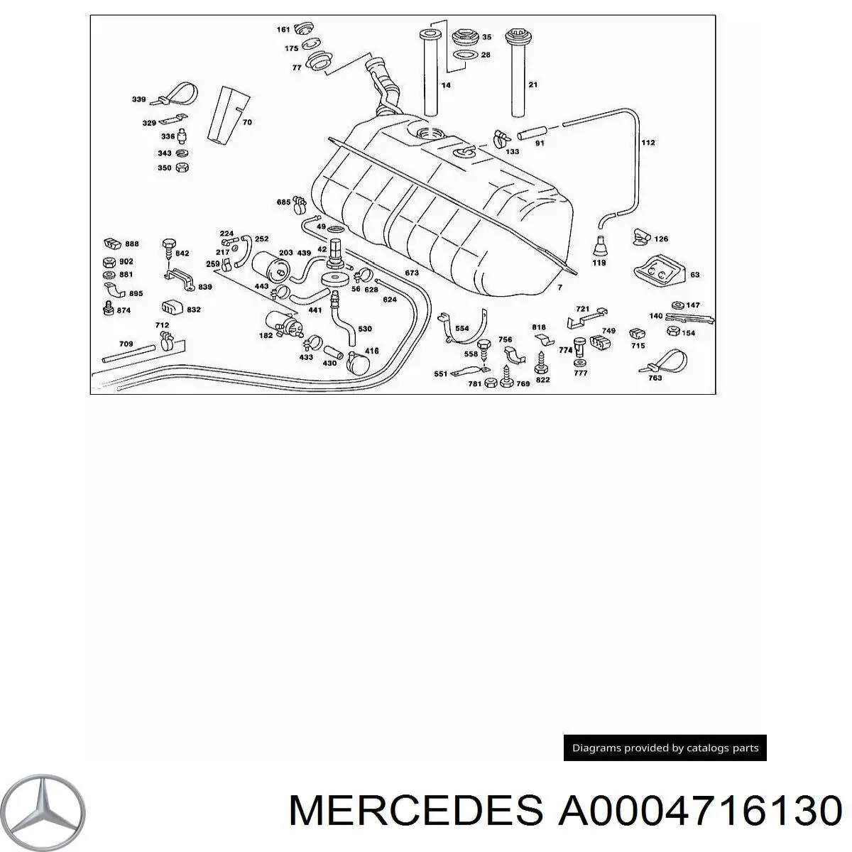 Пробка топливного бака Mercedes A1264700030 цена, от  USD