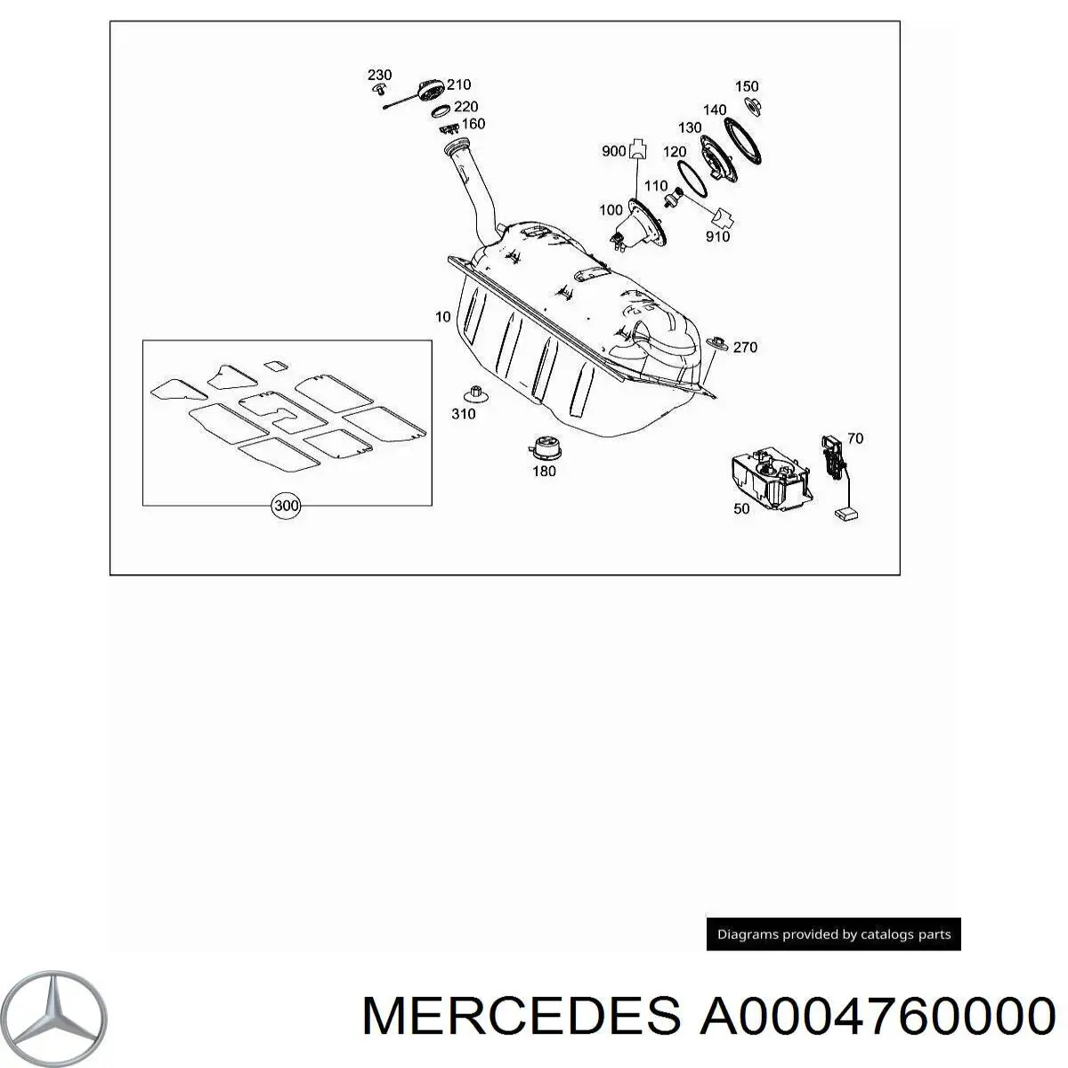  Mercedes A0004760000 цена, от 24.07 USD