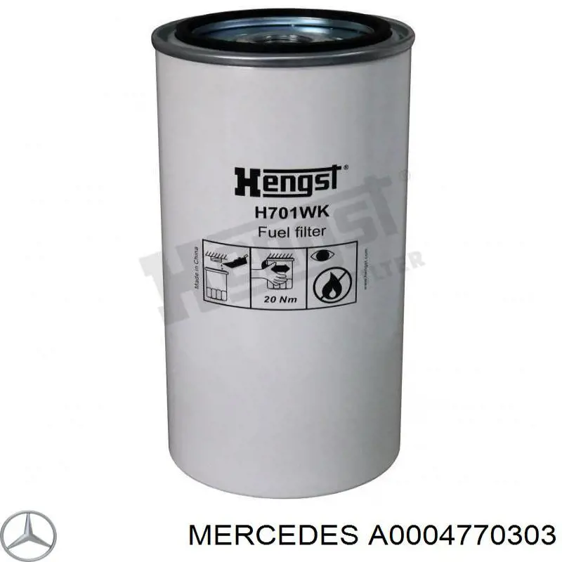 A0004770303 Mercedes filtro de combustível