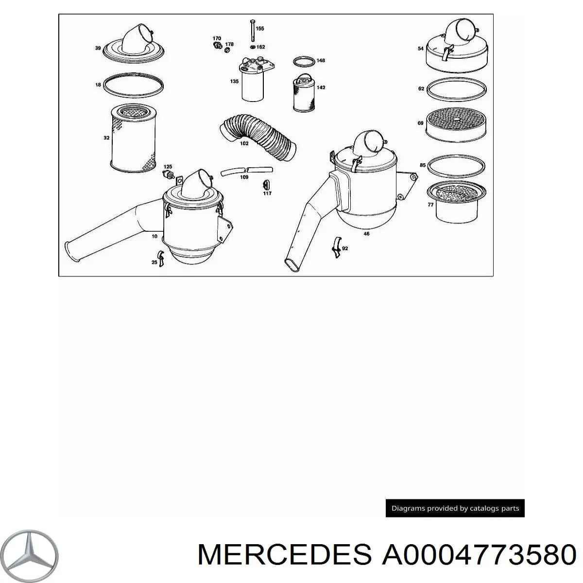 A0004773580 Mercedes топливный фильтр