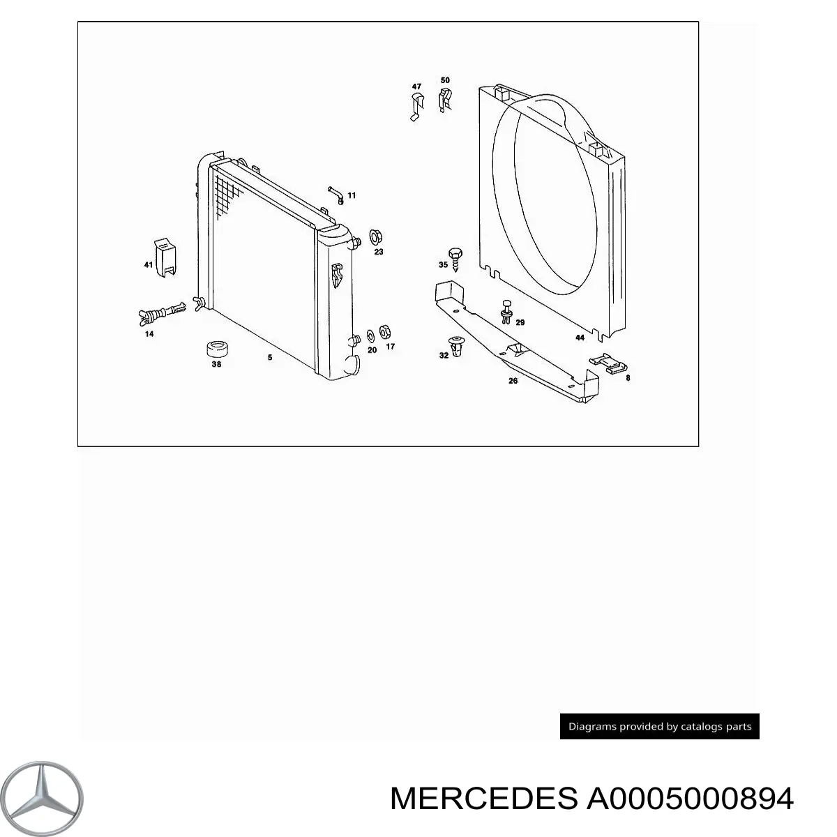 Штуцер радиатора, обратки на Mercedes E (W124)