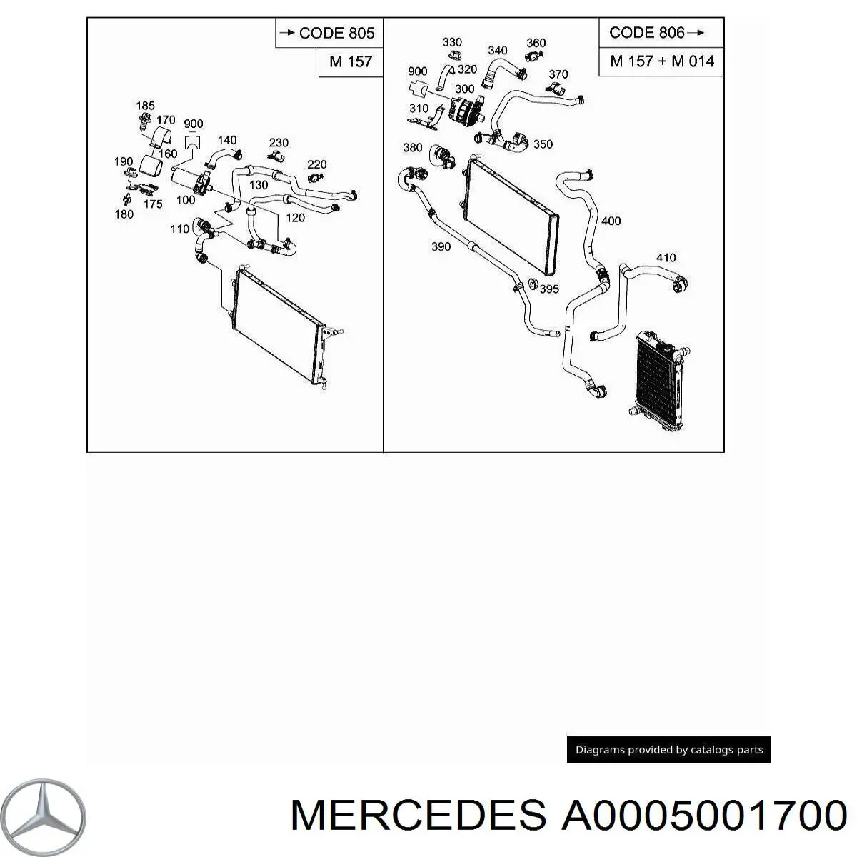 Купить A0005003000 Mercedes Помпа водяная, дополнительная электрическая