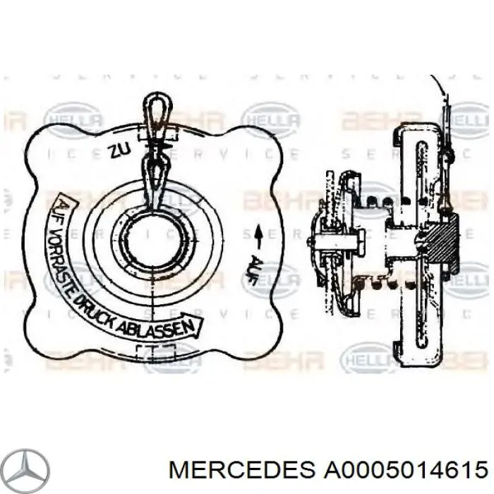 Крышка/пробка радиатора Mercedes A0005014615 цена, от 7.09 USD