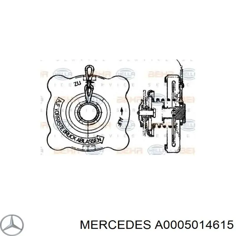 A0005014615 Mercedes Крышка бачка радиатора