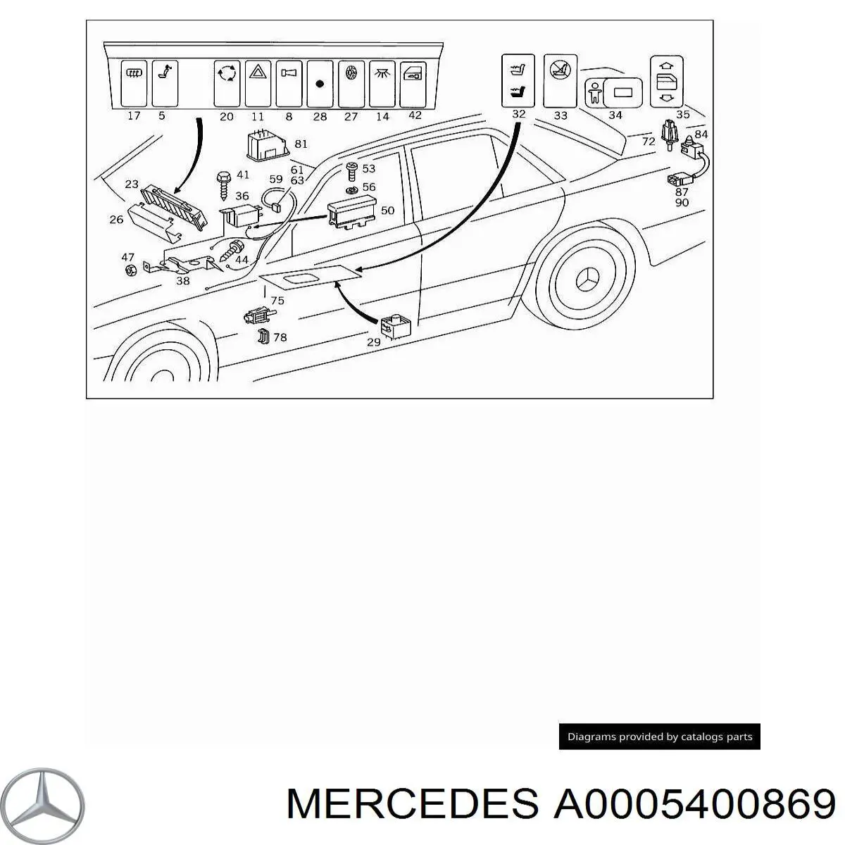  Mercedes A0005400869 цена, от 9.27 USD
