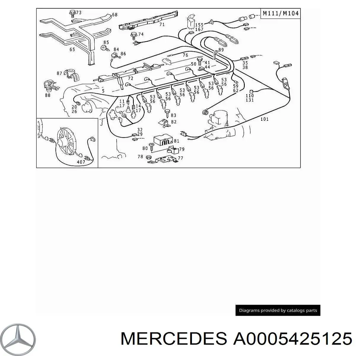 Клавиша электромеханического стояночного тормоза A0005425125 Mercedes