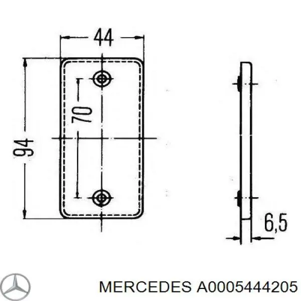 Катафот заднего бампера A0005444205 Mercedes