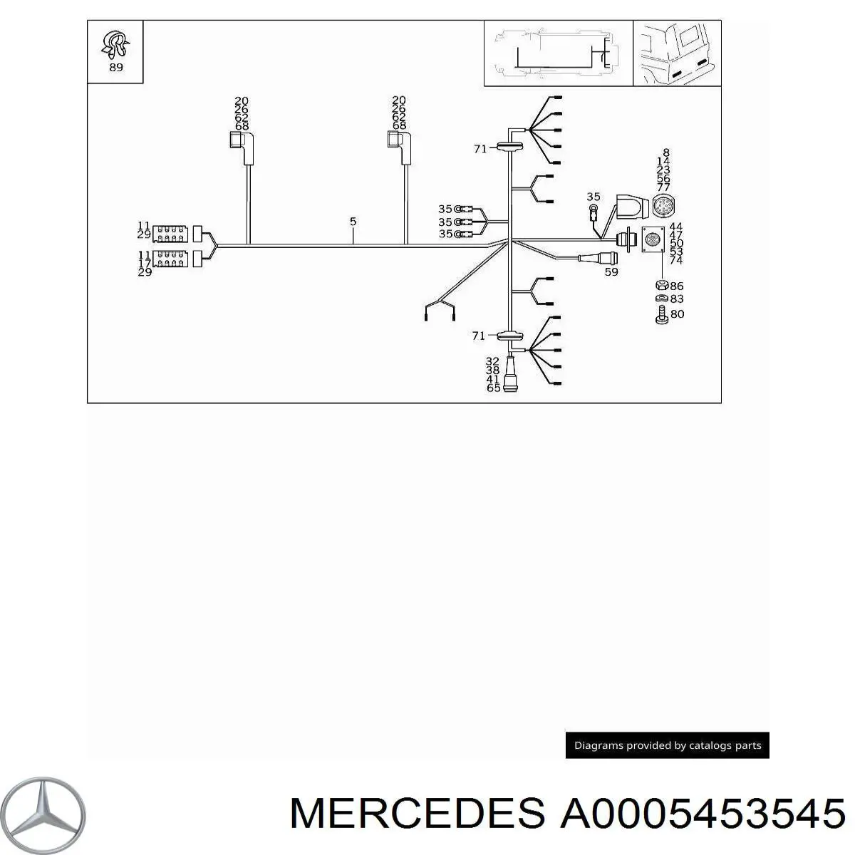  Mercedes A0005453545 цена, от 2.35 USD